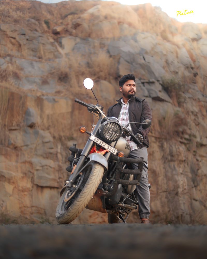 Khitish with Royal Enfield